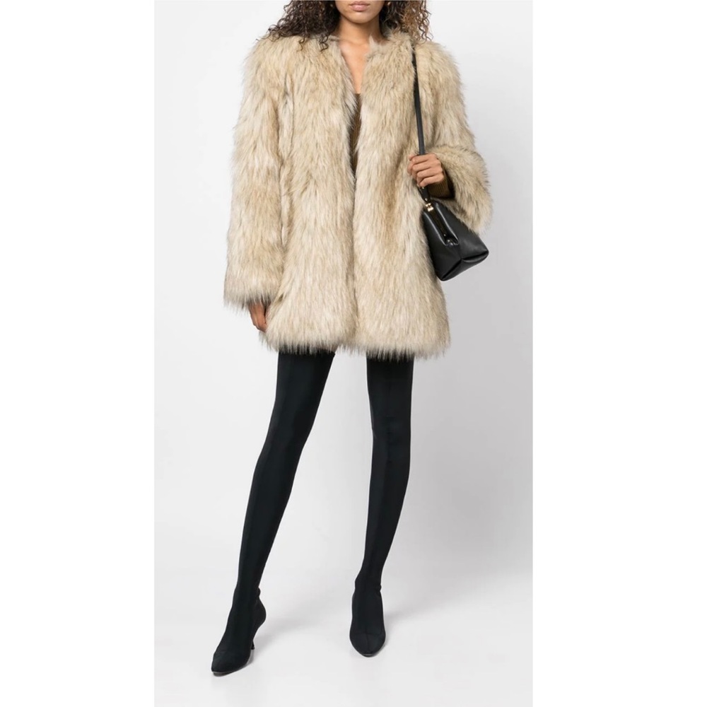 ::SOLD::KHAITE The Remy faux-fur coat Size XS natural brown beige